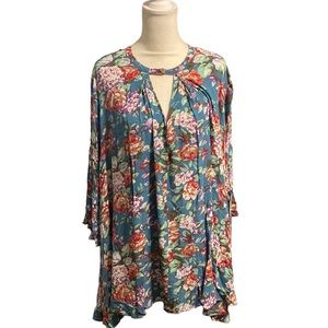 UMGEE romantic floral tunic peasant top